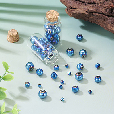 100Pcs 4 Styles Electroplated Synthetic Non-magnetic Hematite Beads G-TA0002-90-1