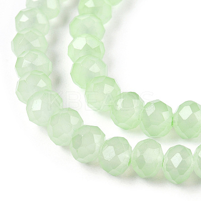 Baking Paint Imitation Jade Glass Bead Strands LS-DGLA-A034-J8MM-A03-1