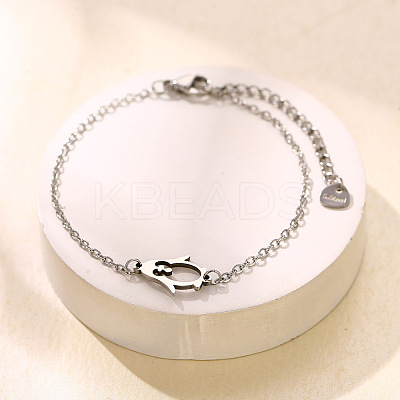 304 Stainless Steel Link Bracelets WG91709-02-1