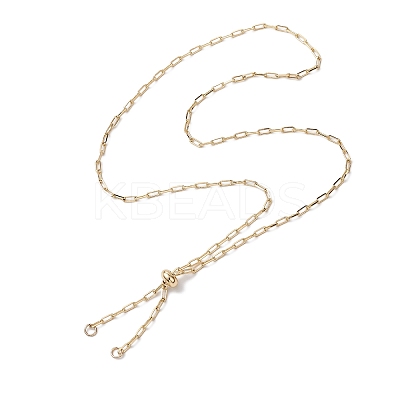 Brass Slider Necklace Makings AJEW-JB01270-1
