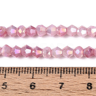 Ombre Effect Dyed Glass Beads Strands GLAA-T025-4mm-09B-1