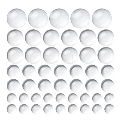 80Pcs 4 Size Transparent Glass Cabochons GGLA-ZZ0001-03-1