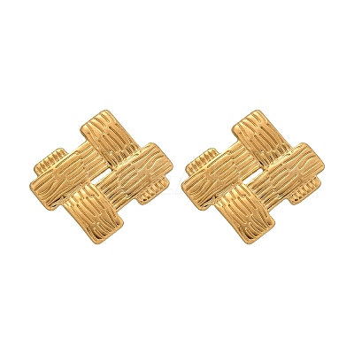 304 Stainless Steel Stud Earrings for Women LS-EJEW-K306-26G-1
