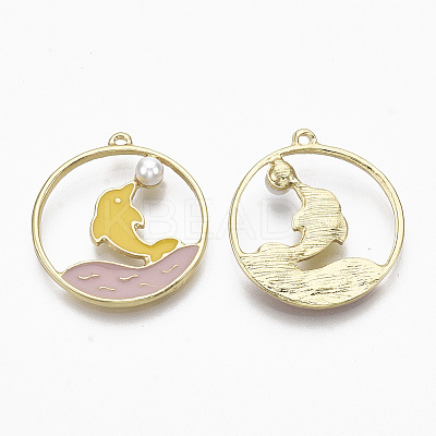 Alloy Enamel Pendants LS-ENAM-S122-010-NR-1
