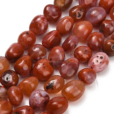 Natural Red Agate(Dyed & Heated) Beads Strands G-C287-A01-01-1