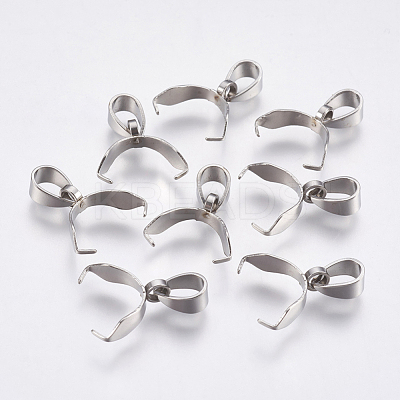 Tarnish Resistant 201 Stainless Steel Pinch Bails STAS-G174-12P-1