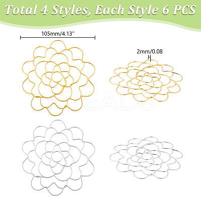4Pcs 2 Colors Stainless Steel Flower Arrangement Insert Lids FIND-GA0003-95-1