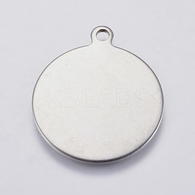 Tarnish Resistant 201 Stainless Steel Stamping Blank Tag Pendants STAS-F139-038P-1