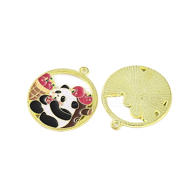 Golden Plated Alloy Enamel Pendants ENAM-Z017-08G-03-1