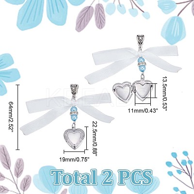 2Pcs 316 Stainless Steel Locket Pendants PALLOY-HY00071-1