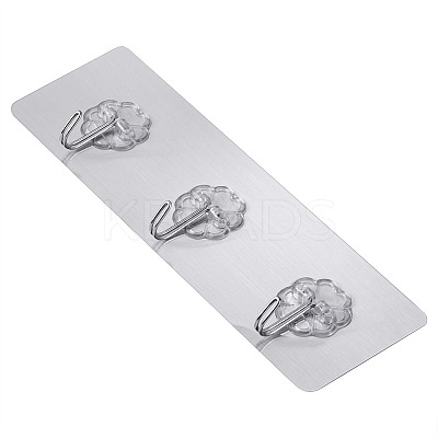 Self-adhesive Acrylic Wall Hook Hangers AJEW-TADJ0001-09A-01-1