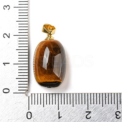 Natural Tiger Eye Pendants G-D094-05A-G-1