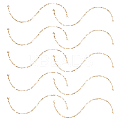 304 Stainless Steel Figaro Chain Necklaces STAS-UN0017-37G-1