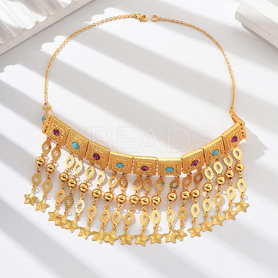 Ethnic Style Gold Collar Necklace for Women NC4475-1
