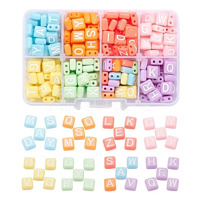 240Pcs 8 Colors Opaque Acrylic Multi-Strand Links MACR-YW0001-45-1