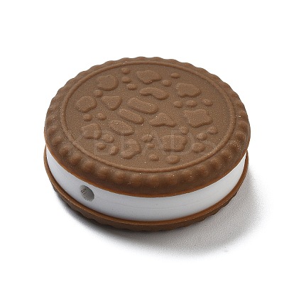 Cookie Food Grade Eco-Friendly Silicone Focal Beads SIL-C007-03C-1