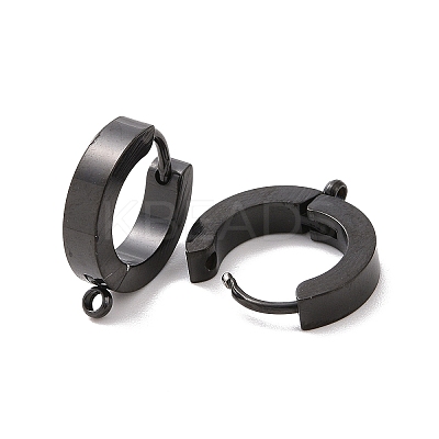 304 Stainless Steel Huggie Hoop Earrings Findings Ion Plating(IP) STAS-I167-01A-EB-1