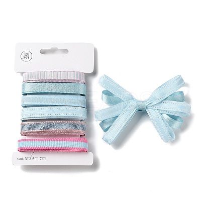 18 Yards 6 Styles Polyester Ribbon SRIB-Q022-C01-1