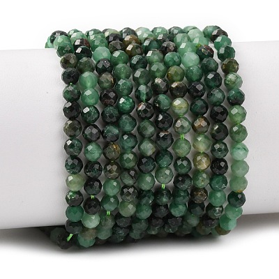 Natural Fuchsite Beads Strands G-B190-B02-4mm-1