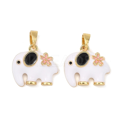 Brass Enamel Pendants KK-T001-04G-1