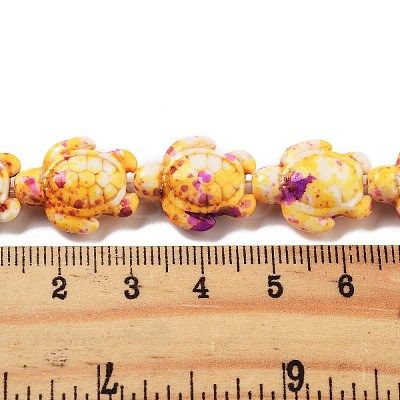 Synthetic Turquoise Dyed Beads Strands G-P507-05J-1