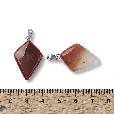 Natural Red Agate Pendants G-C110-03D-P-1