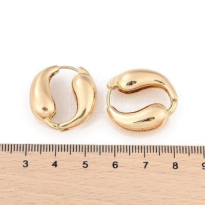 Brass Hoop Earrings for Women EJEW-U041-09G-1