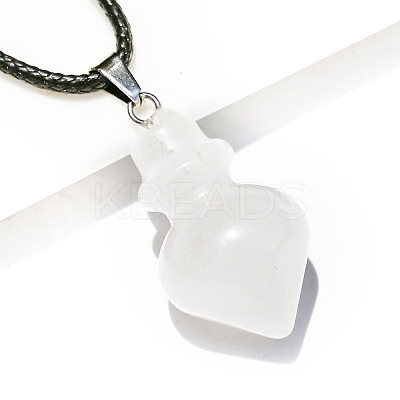 Natural Quartz Crystal Pendants Necklaces PW-WG20063-05-1