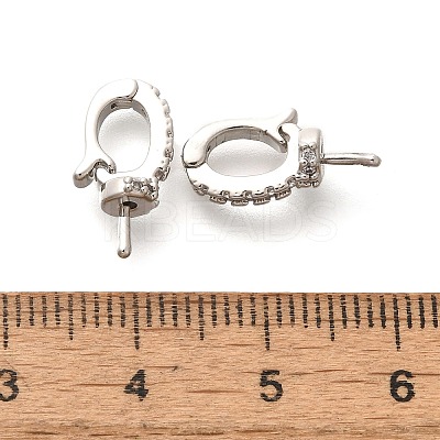 Rack Plating Brass Micro Pave Cubic Zirconia Peg Bails KK-H508-07P-1