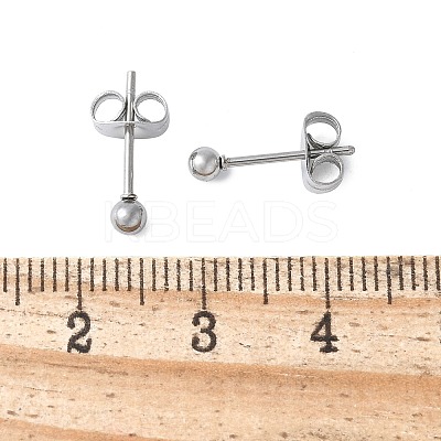 304 Stainless Steel Stud Earrings for Women EJEW-E603-06B-P-1