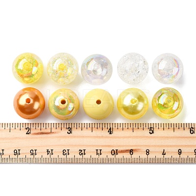 20Pcs 10 Colors Transparent & Opaque Acrylic Beads MACR-FP0001-20-1