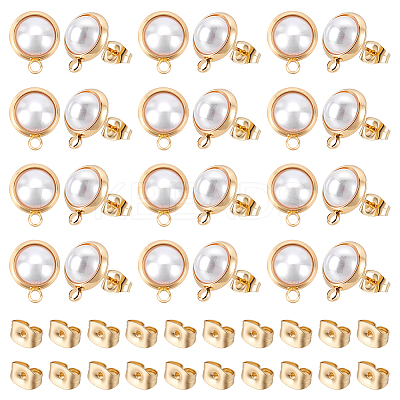 Brass Stud Earring Findings KK-UN0006-07-1