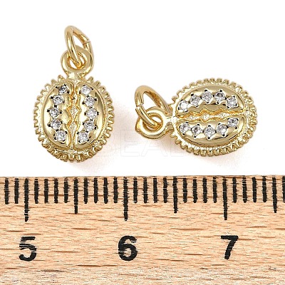 Brass Micro Pave Cubic Zirconia Pendants KK-I358-061G-A-1