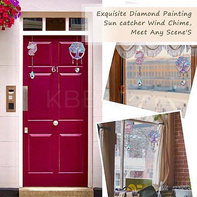 2 Sets 2 Style DIY Diamond Painting Wind Chime Kits DIY-SZ0007-54-1