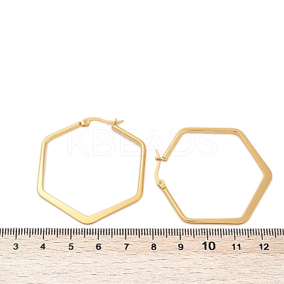 201 Stainless Steel Angular Hoop Earrings EJEW-F205-13G-A-1