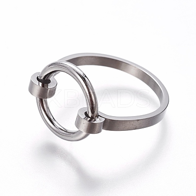 Tarnish Resistant 304 Stainless Steel Finger Rings RJEW-E158-08P-1