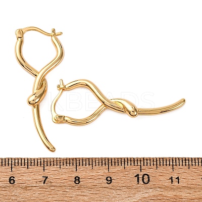 Brass Stick Hoop Earrings EJEW-A143-07G-1