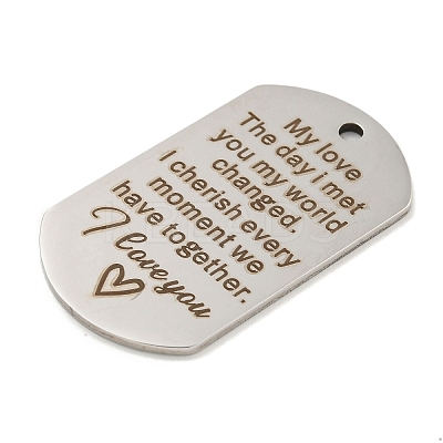 Non-Tarnish Valentine's Day 201 Stainless Steel Pendants STAS-L079-02P-08-1