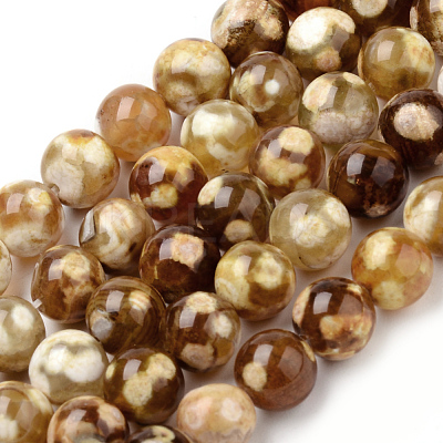Natural Fire Crackle Agate Beads Strands G-Q462-67-6mm-1