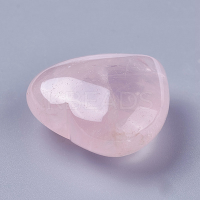Natural Rose Quartz Heart Love Stone G-O174-13-1