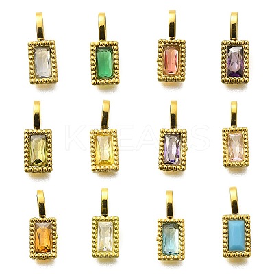 304 Stainless Steel Rhinestone Charms STAS-M109-04G-1