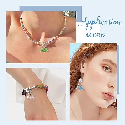 48Pcs 12 Colors Imitate Austrian Crystal Bicone Glass Pendants PALLOY-YW00070-1