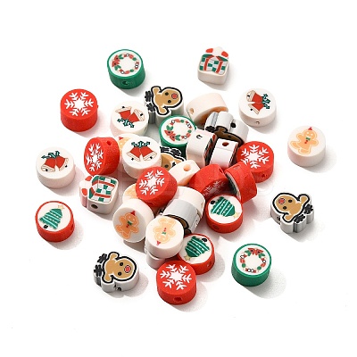 Handmade Polymer Clay Beads CLAY-R006-07-1
