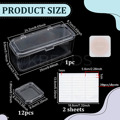Plastic Nail Tips Storage Box MRMJ-PH0003-29B-1