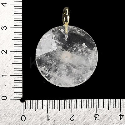 Natural Quartz Crystal Faceted Pendants G-A287-02G-01-1