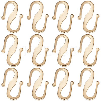 30Pcs Brass S Hook Clasps KK-BBC0008-69-1