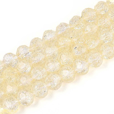Transparent Crackle Glass Beads Strands GLAA-N053-10mm-10-1
