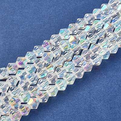 Handmade Glass Faceted Bicone Beads LS-GB6mmC28-AB-1