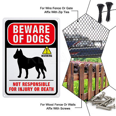 UV Protected & Waterproof Aluminum Warning Signs AJEW-GL0001-01A-06-1