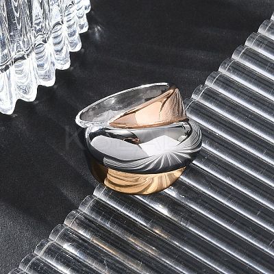 304 Stainless Steel Wide Finger Ring for Unisex RJEW-Z076-03P-04-1